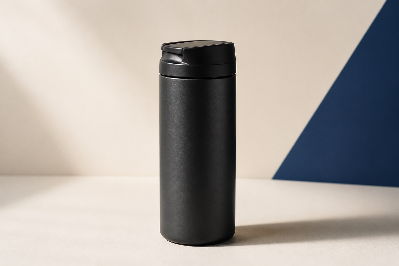 Unbranded matte charcoal insulated drinkware